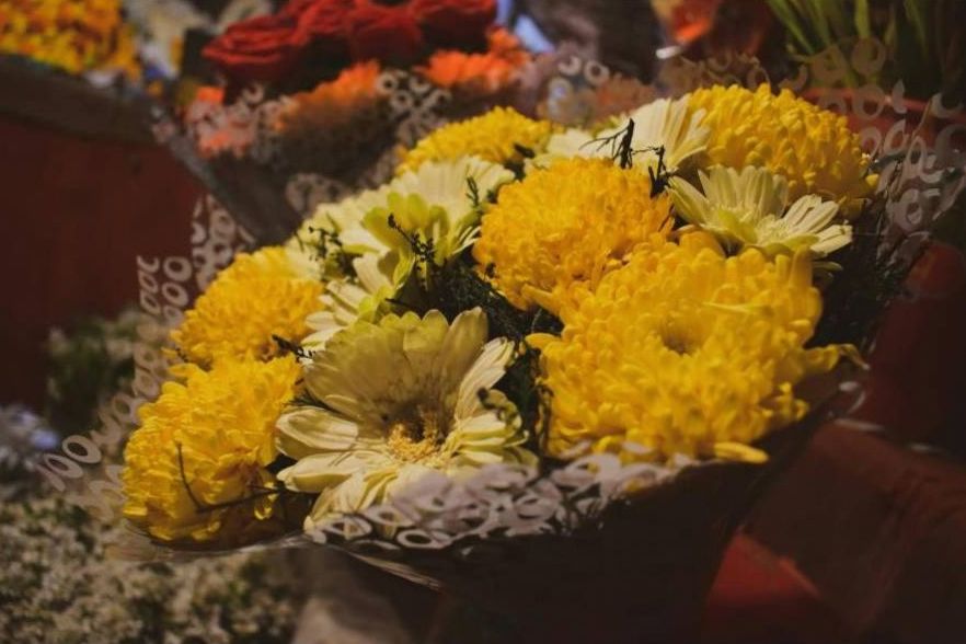Fond de fleurs de saison